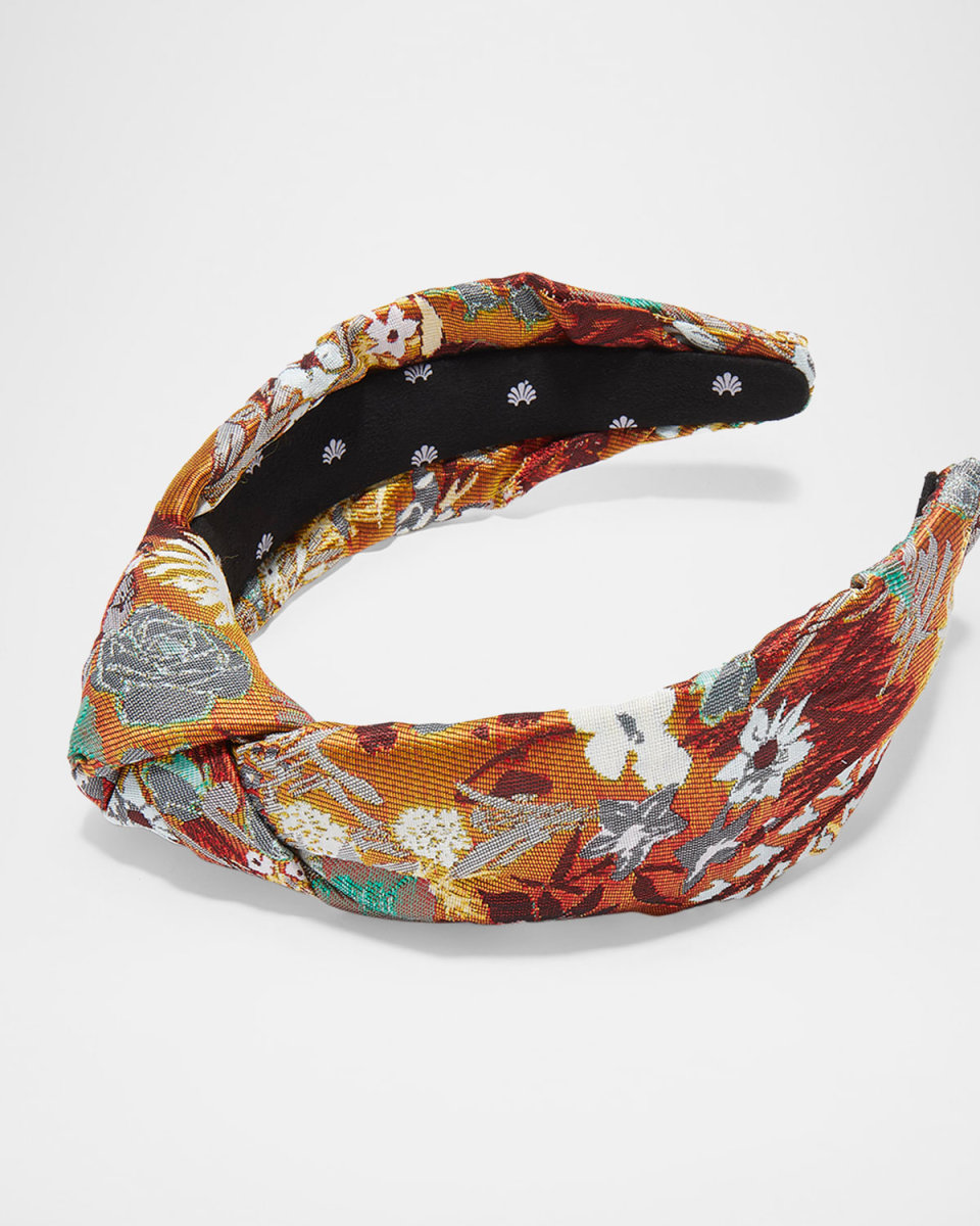 Knotted Brocade Floral Headband